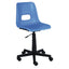 Silla secretarial Albar PL-19 B con asiento de polipropileno de una pieza, base de nylon y pistón cajero