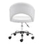 SILLA NOGAL BEAT PLANNER | Silla de Oficina Decorativa | Base Estrella con Rodajas | Blanco | Polipiel 100% Poliuretano | Interior - 101834 - Zuo - NOGAL BEAT -