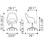 SILLA NOGAL BEAT PLANNER | Silla de Oficina Decorativa | Base Estrella con Rodajas | Blanco | Polipiel 100% Poliuretano | Interior - 101834 - Zuo - NOGAL BEAT -
