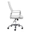 SILLA NOGAL BEAT PRIMERO | Silla de Oficina Moderna Ejecutiva | Base Estrella con Rodajas | Blanco | Polipiel 100% Poliuretano | Interior - 101822 - Zuo - NOGAL BEAT -