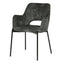 Silla comercial Nogal Beat Shcola 3038 con asiento y respaldo tapizados y patas en negro mate