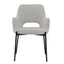 Silla comercial Nogal Beat Shcola 3038 con asiento y respaldo tapizados y patas en negro mate