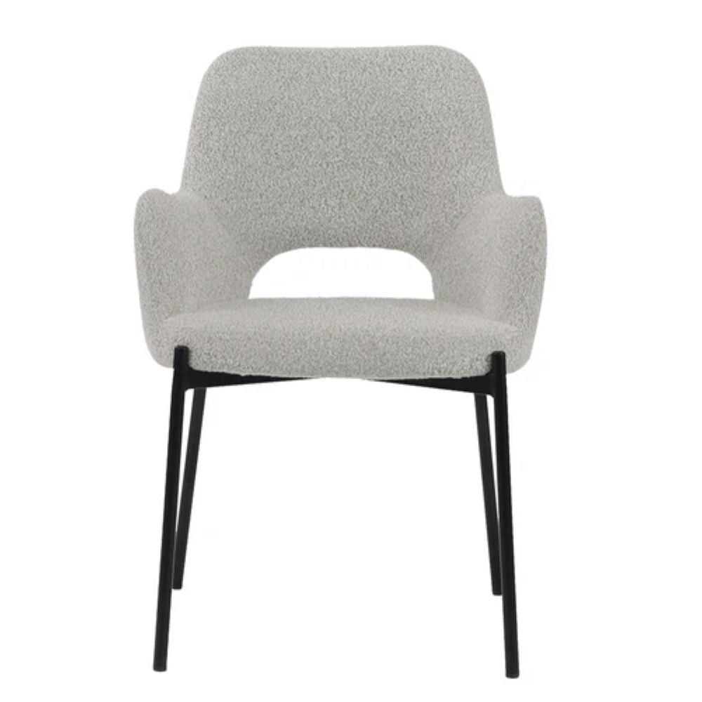Silla comercial Nogal Beat Shcola 3038 con asiento y respaldo tapizados y patas en negro mate