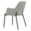 Silla comercial Nogal Beat Shcola 3038 con asiento y respaldo tapizados y patas en negro mate