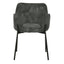 Silla comercial Nogal Beat Shcola 3038 con asiento y respaldo tapizados y patas en negro mate