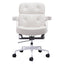 SILLA NOGAL BEAT SMITHS | Silla de Oficina Moderna | Base Estrella con Rodajas | Blanco | Piel Sintética 100% Poliuretano | Interior - 109470 - Zuo - NOGAL BEAT -