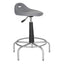 Silla industrial Albar Spider con asiento en polietileno y base tubular de 5 puntas con descansa pies