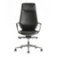 Silla de oficina directiva Nogal Beat Stark negra tapizada en Technoleather con base estrella