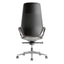Silla de oficina directiva Nogal Beat Stark negra tapizada en Technoleather con base estrella