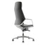 Silla de oficina directiva Nogal Beat Stark negra tapizada en Technoleather con base estrella