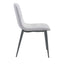 SILLA NOGAL BEAT TANGIERS | Silla para Comedor | Base Acero Gris | Blanco | Piel Sintética 100% Poliuretano Madera Contrachapada | Interior - 101083 - Zuo - NOGAL BEAT - Sillas