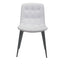 SILLA NOGAL BEAT TANGIERS | Silla para Comedor | Base Acero Gris | Blanco | Piel Sintética 100% Poliuretano Madera Contrachapada | Interior - 101083 - Zuo - NOGAL BEAT - Sillas