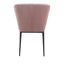 SILLA NOGAL BEAT TOLIVERE | Silla de Comedor | Base Acero Negro | Rosa | Terciopelo 100% Poliéster Madera Contrachapada | Interior - 101101 - Zuo - NOGAL BEAT - Sillas