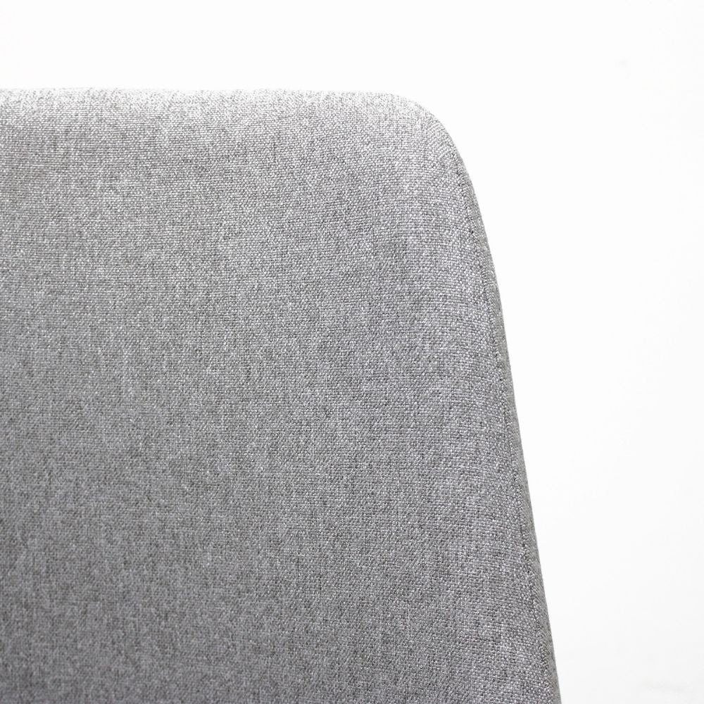 Silla comercial bistró Nogal Beat Trom tapizada en tela con base de metal