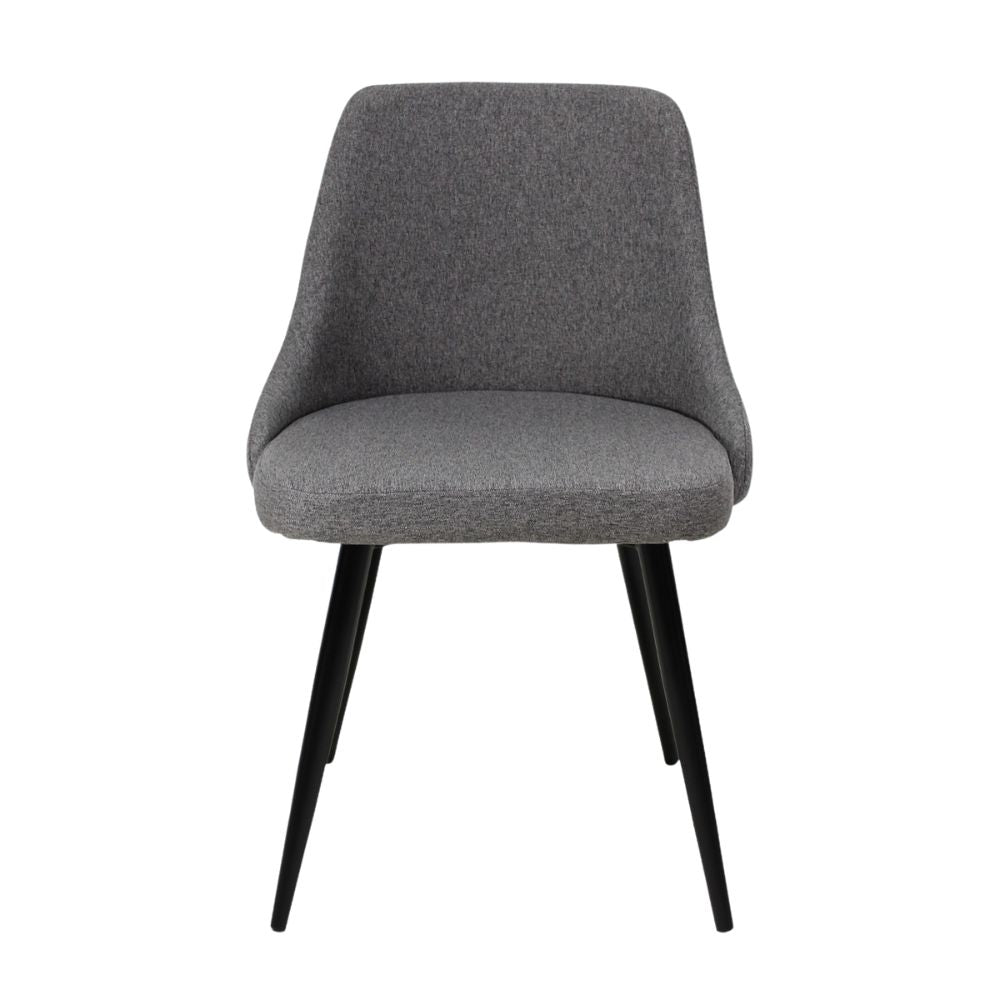 Silla comercial bistró Nogal Beat Trom tapizada en tela con base de metal