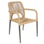 Silla de terraza Nogal Beat Zipolite con estructura de aluminio y tejido de cuerda sintética, varios colores.