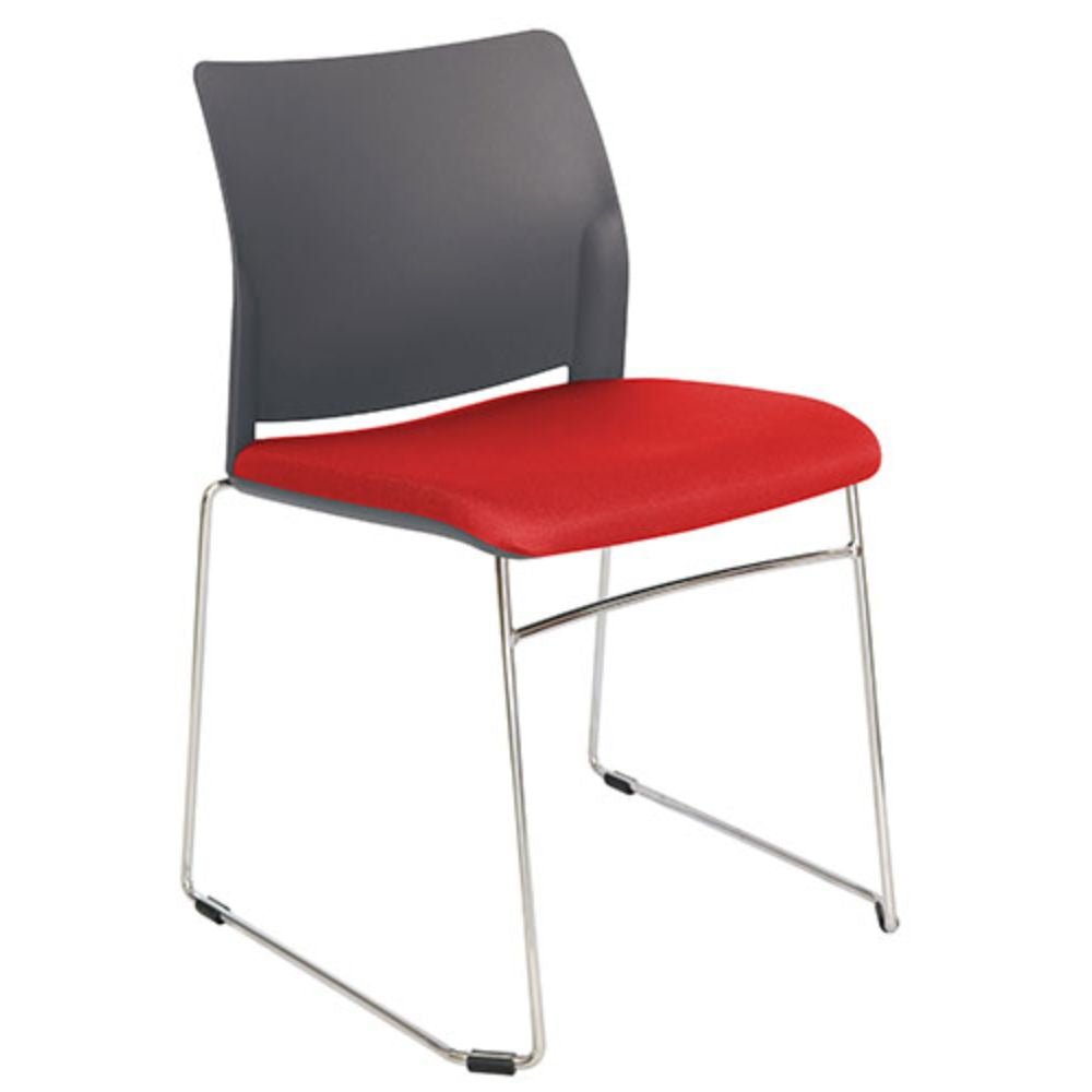 SILLA OFFIHO ALPHA OHV-107 | Silla Diseño Ergonómico Sala Espera Institución | Base Trineo | Asiento Varios Colores | Respaldo Polipropileno | Interior - OHV-107 - OFFIHO - NOGAL BEAT - Sillas