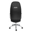 Silla directiva Offiho Alufsen OHE-405 negra de respaldo alto con cabecera de malla y brazos de aluminio