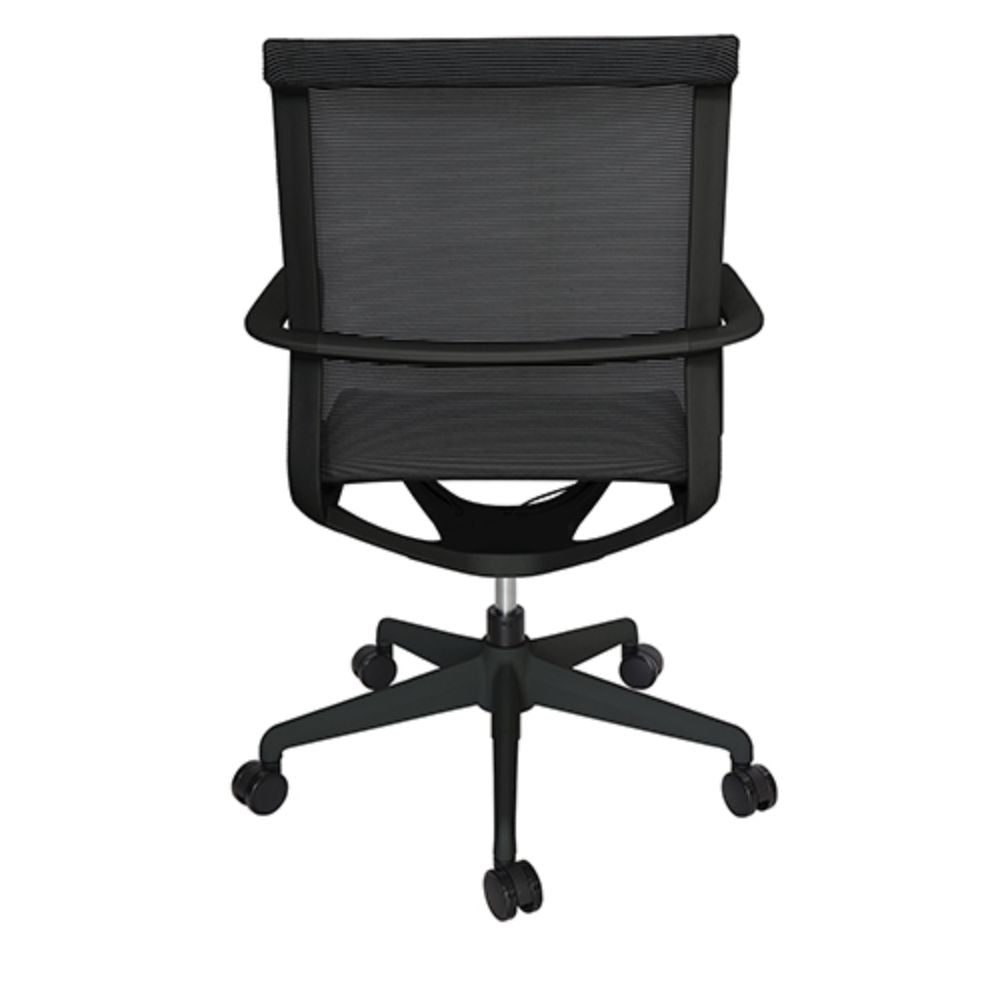 SILLA OFFIHO BIO OHE-114negro | Silla Operativa Area Trabajo Coworking | Altura Ajustable | Respaldo Bajo | Negra | Malla | Interior - OHE-114negro - OFFIHO - NOGAL BEAT - Silla para oficina