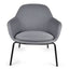 Silla de visita OFFIHO Black Fabrizia OHV-125 con estructura tubular, brazos y asiento tapizado en tela