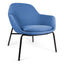 Silla de visita OFFIHO Black Fabrizia OHV-125 con estructura tubular, brazos y asiento tapizado en tela