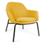 Silla de visita OFFIHO Black Fabrizia OHV-125 con estructura tubular, brazos y asiento tapizado en tela