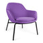 Silla de visita OFFIHO Black Fabrizia OHV-125 con estructura tubular, brazos y asiento tapizado en tela