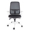 Silla ejecutiva OFFIHO BLAZE OHE-23 blanca con respaldo en malla y soporte lumbar ajustable.
