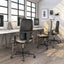 Silla de oficina OFFIHO Black Blaze OHE-25 con respaldo medio tapizado y soporte lumbar ajustable