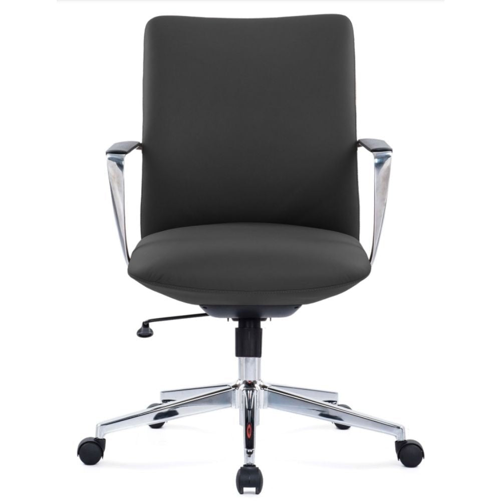 SILLA OFFIHO FENIX OHE-163NEGRO | Silla Ejecutiva para Gerencia Dirección | Altura Ajustable | Base Estrella | Negro | Soft Revolving Leather | Interior - OHE-163negro - OFFIHO - NOGAL BEAT - Silla para oficina