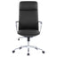 Silla de oficina directiva Offiho Fenix OHE-165 negra ergonómica con respaldo alto, brazos de aluminio y estrella cromada