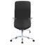 Silla de oficina directiva Offiho Fenix OHE-165 negra ergonómica con respaldo alto, brazos de aluminio y estrella cromada