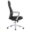 Silla de oficina directiva Offiho Fenix OHE-165 negra ergonómica con respaldo alto, brazos de aluminio y estrella cromada