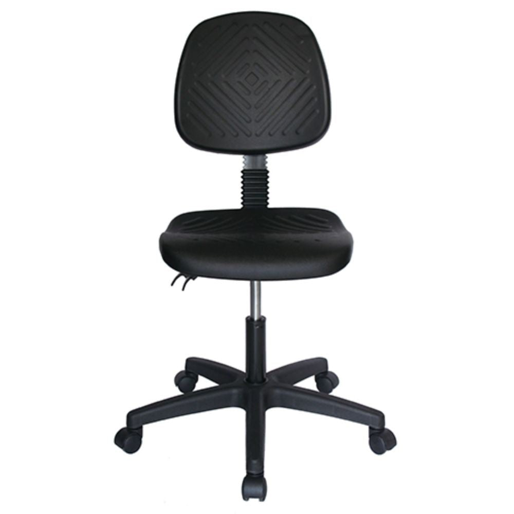 Silla de oficina kit cajero OFFIHO HEAVY DUTY LINE OHI-46 negra con base estrella de 5 puntas en poliamida y asiento de poliuretano