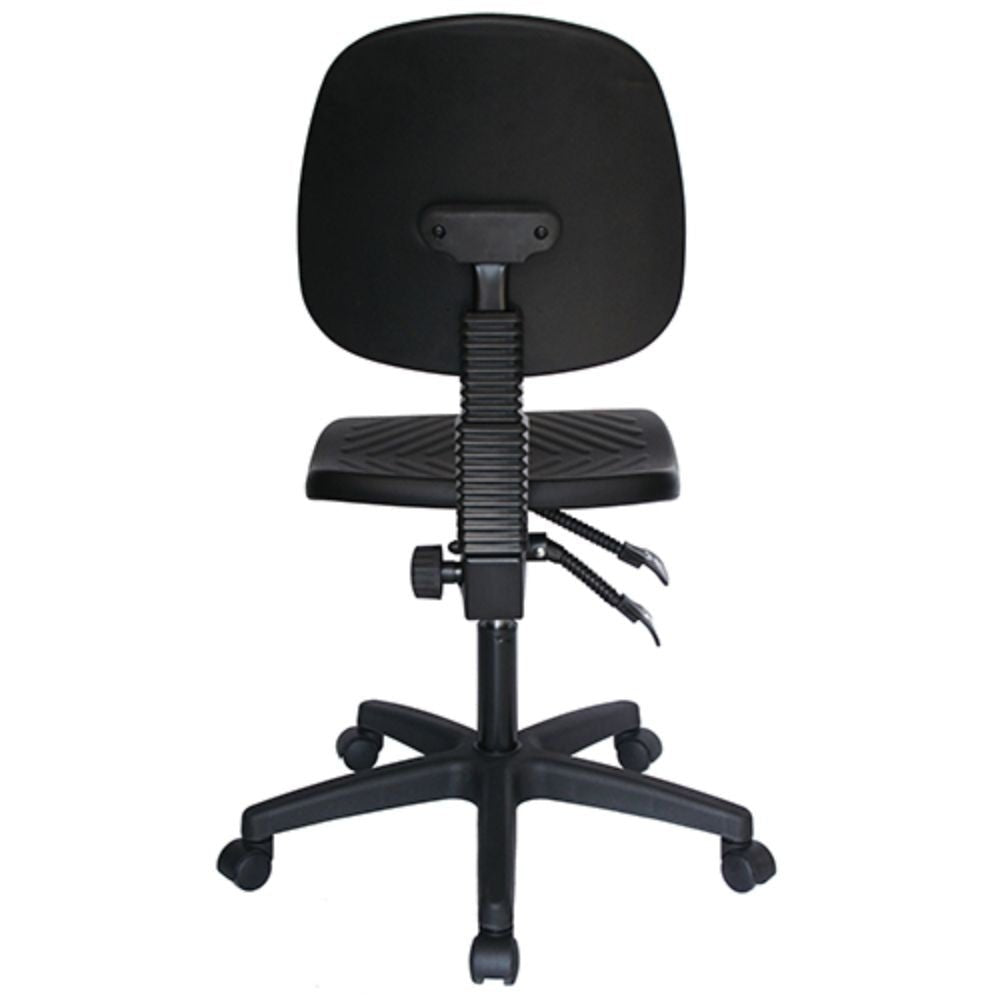 Silla de oficina kit cajero OFFIHO HEAVY DUTY LINE OHI-46 negra con base estrella de 5 puntas en poliamida y asiento de poliuretano