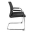 Silla de visita ergonómica OFFIHO VANTO OHV-78 negra con asiento tapizado en piel y base trineo cromada