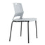Silla de visita Ofik 1024 Lite de plástico apilable con base de cuatro patas de acero negro