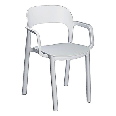 Silla para Cafetería y Comedor con Brazos - RESOL ONA ARMCHAIR - Varios Colores - Apilable con Protección UV y Asiento Sujeto con Tornillos Zincados - 03689 - Resol - NOGAL BEAT - Silla Comercial Interior