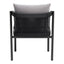 Silla para Cafetería y Jardín - ZUO HORIZON - Gris - Asiento y Respaldo Tapizados con Tela para Exterior - 704008 - Zuo - NOGAL BEAT - Silla de Terraza