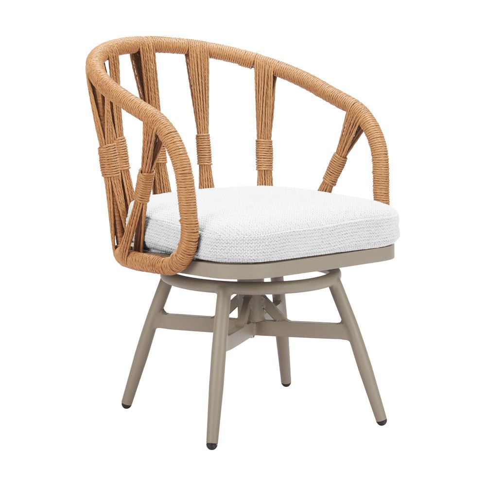 Silla para Cafetería y Jardín - ZUO SAFAL - Multicolor - Asiento y Respaldo Tapizados con Tela para Exterior - 704142 - Zuo - NOGAL BEAT - Silla de Terraza