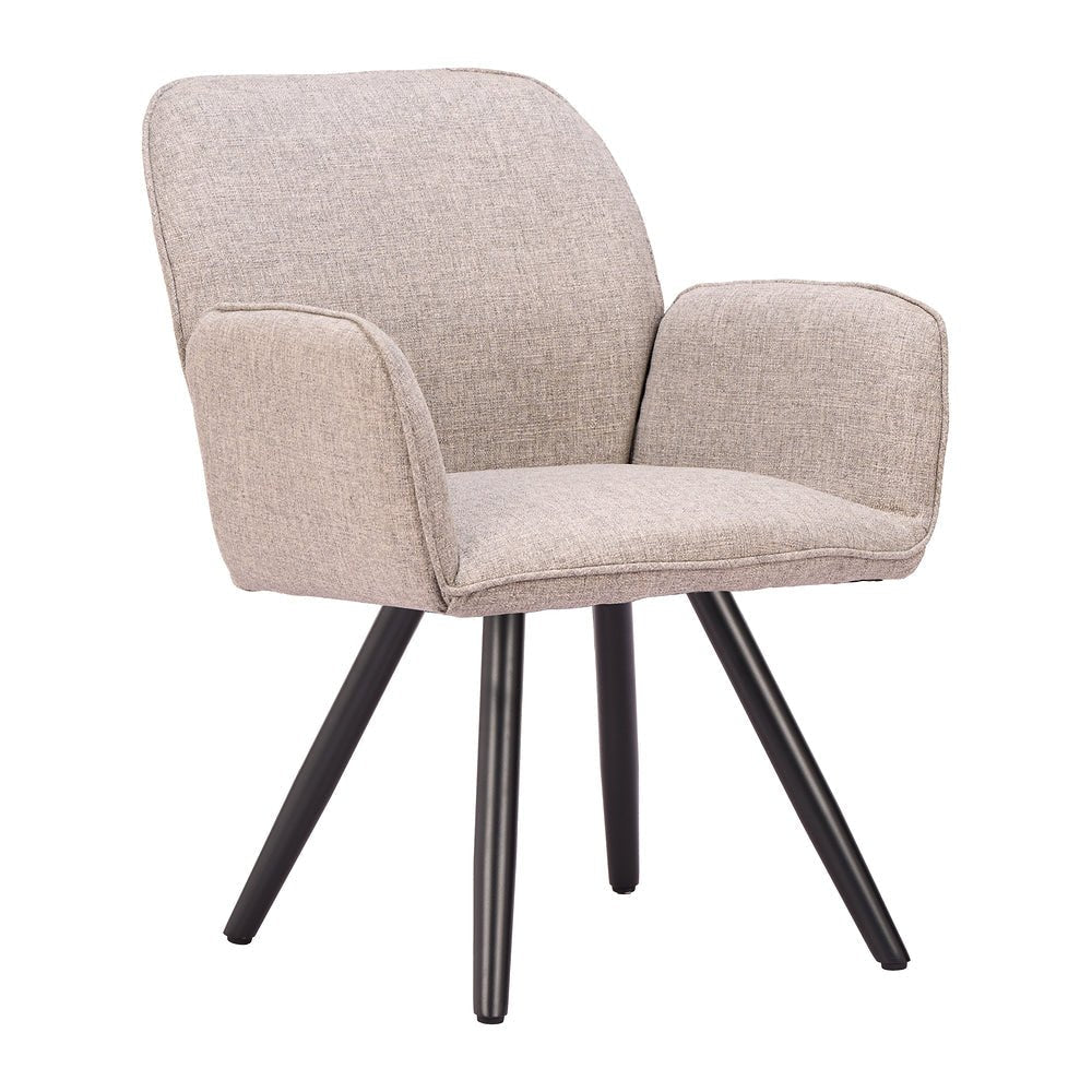 Silla para Cafetería y Terraza - ZUO SIEVE - Beige - Asiento y Respaldo Tapizados con Tela para Exterior - 704213 - Zuo - NOGAL BEAT - Silla de Terraza