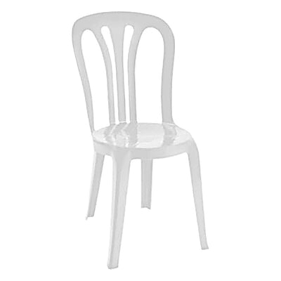 Silla para Comedor Elegante al Aire Libre - RESOL GARROTXA - Blanco - 4 Puntas y Protección UV - 139 - Resol - NOGAL BEAT - Silla Comercial Exterior