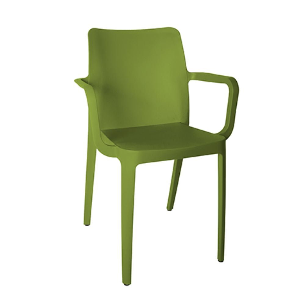 Silla OFFIHO Solei OHV-60 con brazos, monobloque de polipropileno para hotel y exterior