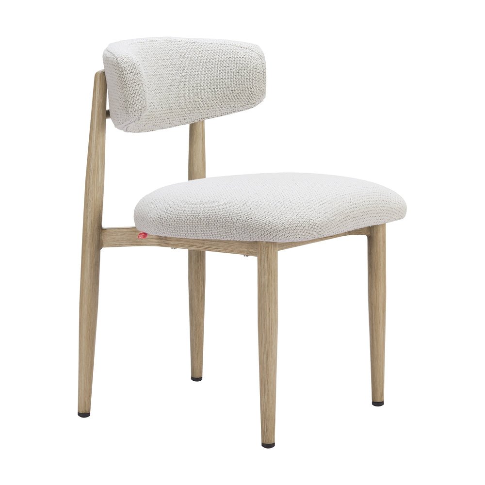 Silla para Hotel y Bistró - ZUO BEGE - Blanco - Asiento y Respaldo Tapizados con Tela para Exterior - 704078 - Zuo - NOGAL BEAT - Silla de Terraza