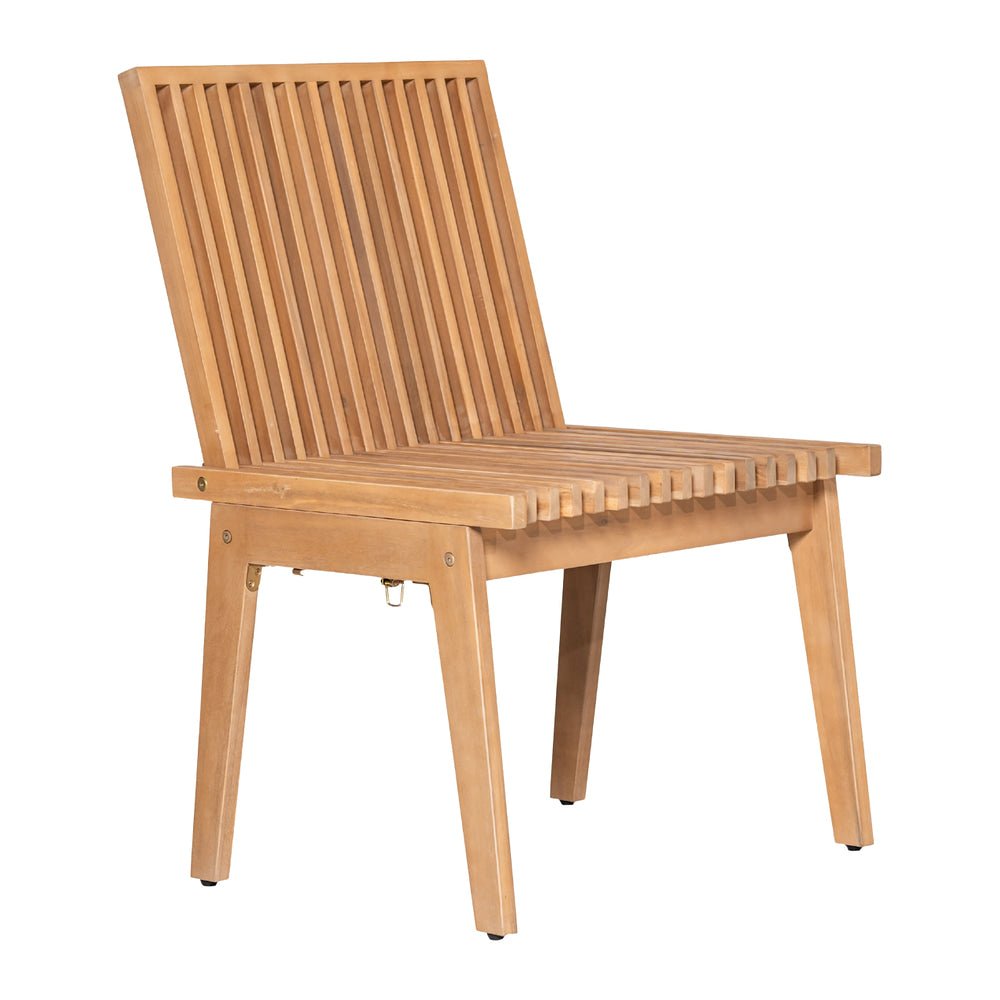 Silla para Hotel y Bistró - ZUO VALTAN - Natural - Asiento y Estructura en Acacia Maciza - 704291 - Zuo - NOGAL BEAT - Silla de Terraza