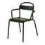Silla de terraza Colos Stecca 2 con brazos, estructura de aluminio tubular y acabado epóxico, varios colores.