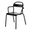 Silla de terraza Colos Stecca 2 con brazos, estructura de aluminio tubular y acabado epóxico, varios colores.