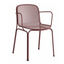 Silla con brazos Colos Villa 2 en malla de acero moldeada para exterior, varios colores