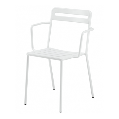Silla de terraza Colos C 1.2/4 con brazos, estructura de acero galvanizado y pintura epóxica, varios colores.
