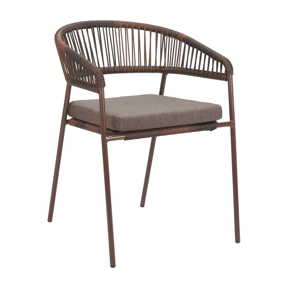 Silla para Hotel y Terraza - ZUO SKYE - Varios Colores - Asiento y Respaldo Tapizados con Tela para Exterior - 704164 - Zuo - NOGAL BEAT - Silla de Terraza